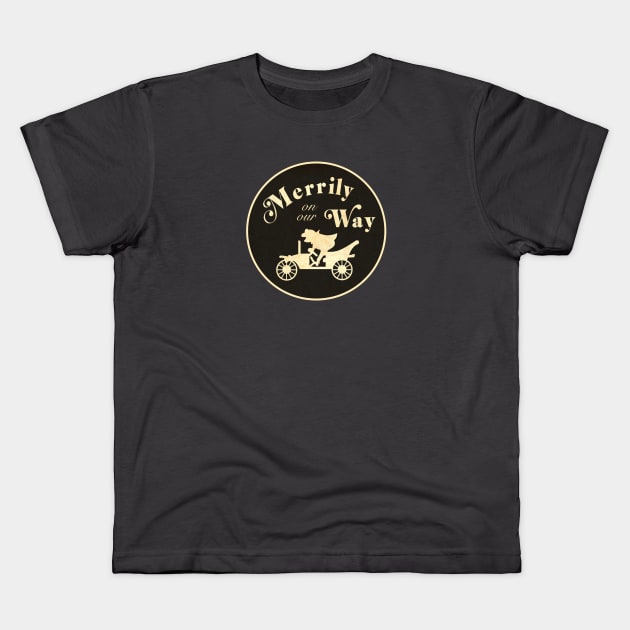 Merrily on our way! Kids T-Shirt by skipperjeff